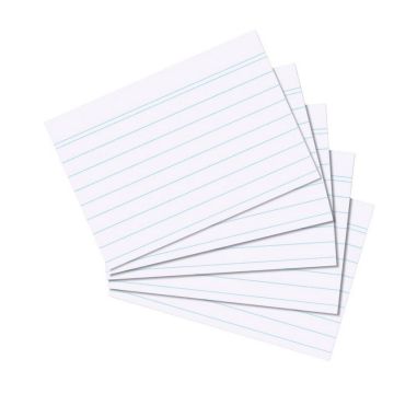 Photo Lot de 100 fiches Bristol lignées - 74 x 105 mm - Blanc : HERLITZ 1150705 