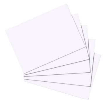 Photo Lot de 100 fiches Bristol unies - 105 x 148 mm - Blanc : HERLITZ 10621423  