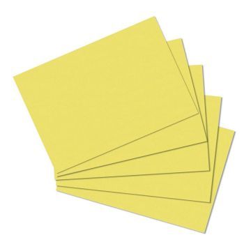 Photo Lot de 100 fiches Bristol unies - 105 x 148 mm - Jaune : HERLITZ 10836484  