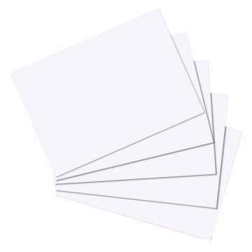 Photo Lot de 100 fiches Bristol unies - 148 x 210 mm - Blanc : HERLITZ 10621308 