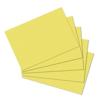 Photo Lot de 100 fiches Bristol unies - 148 x 210 mm - Jaune : HERLITZ 10837136 