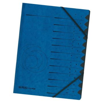 Photo Trieur à élastiques 12 compartiments - Bleu : HERLITZ  10843316