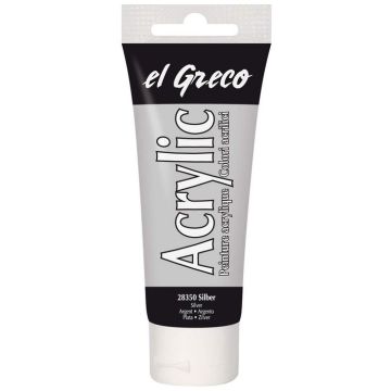 Peinture acrylique EL Greco - 75 ml - Argent  KREUL  tube