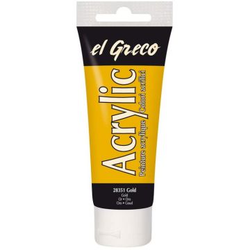 Photo Peinture acrylique EL Greco - 75 ml - Or KREUL  tube