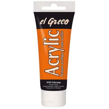 Peinture acrylique EL Greco - 75 ml - Orange pur KREUL  tube