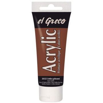 Peinture acrylique EL Greco - 75 ml - Terre d'ombre brûlée KREUL  tube