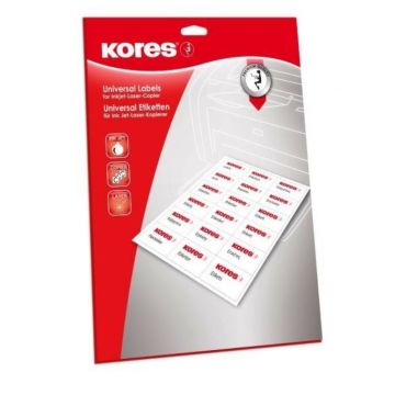 Photo Étiquettes adhésives blanches - 64,6 x 33,8 mm : KORES