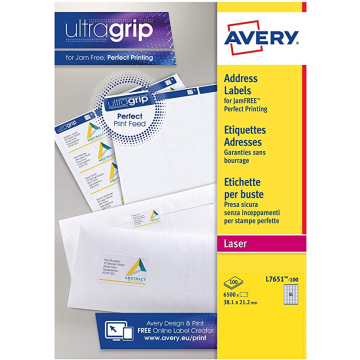 Photo Mini-Étiquettes - 38,1 x 21,2 mm - Blanc AVERY