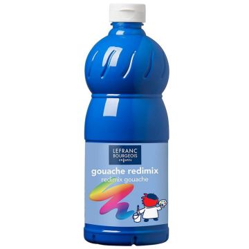 Photo LEFRANC Gouache liquide Bleu primaire - 1000 ml Peinture