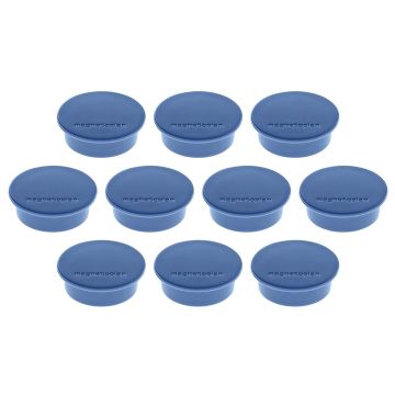 Photo Lot de 10 Aimants ronds - 40 mm - Bleu foncé : MAGNETOPLAN 1662014