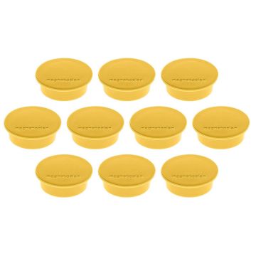 Photo Lot de 10 Aimants ronds - 40 mm - Jaune : MAGNETOPLAN 1662002