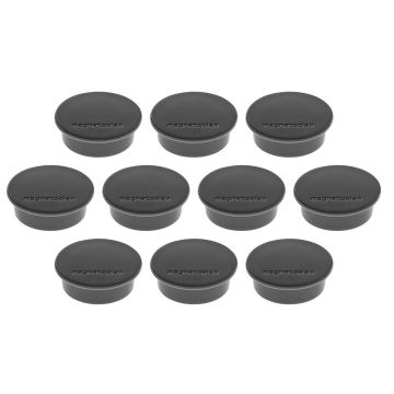 Photo Lot de 10 Aimants ronds - 40 mm - Noir : MAGNETOPLAN 1662012