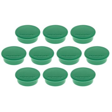 Photo Lot de 10 Aimants ronds - 40 mm - Vert : MAGNETOPLAN 1662005