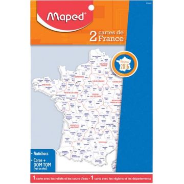 MAPED : Lot de 2 gabarits carte de France 255400