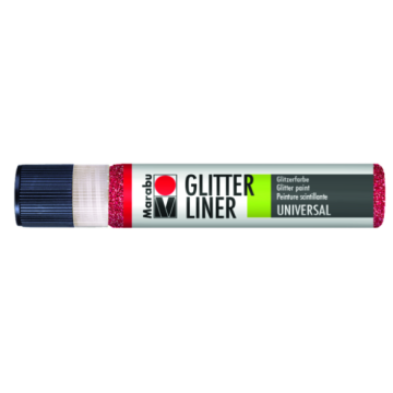 Photo MARABU Glitter-Liner 18030009538 : Peinture pour textile - Rubis brillant