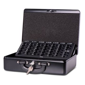 Photo MAUL : Caissette à monnaie avec monnayeur - Noir  - Ouverte 56214-90