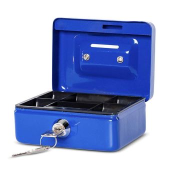 Photo MAUL : Caisse à monnaie avec une fente tirelire - Bleu enfant