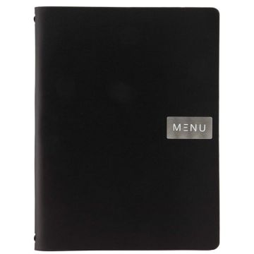 Protège-menus A4 - Cuir lisse - Noir SECURIT Royal Image
