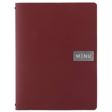 Protège-menus A4 - Cuir lisse - Rouge SECURIT Royal Image
