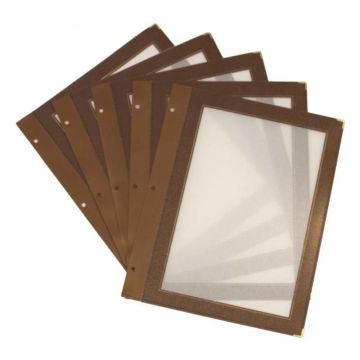 Photo Insert pour Protège-menus A4 - Marron SECURIT Wood Image