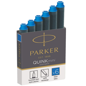 Photo PARKER Cartouches d'encre Quink Mini - Bleu