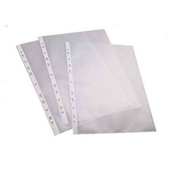 Photo Lot de 10 Pochettes perforées en PP - A4 - Incolore : PRO-Office épaisseur 0,05mm
