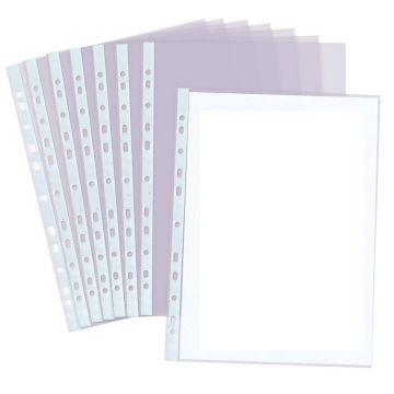 Photo Lot de 100 Pochettes perforées en PP 0,08 mm - A4 : PRO-Office image
