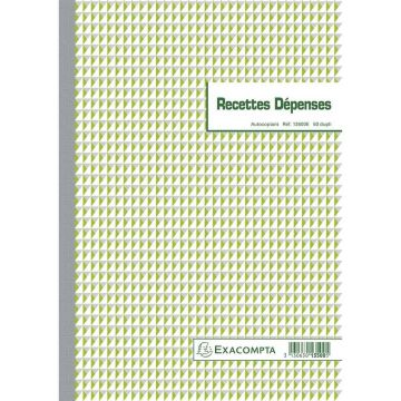 RECETTES-DÉPENSES - Carnet autocopiant Dupli : EXACOMPTA 13500E