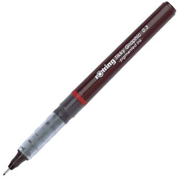 Photo ROTRING : Stylo feutre Tikky Graphic  - Noir  0,30 mm