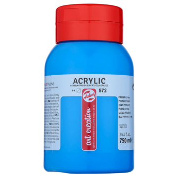 Photo ROYAL TALENS : Peinture acrylique ArtCréation - Cyan primaire - 750 ml