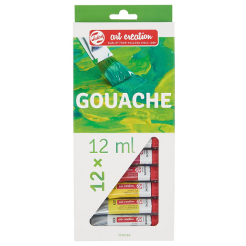 Photo Royal Talens 9011612M : Set de 12 tubes de gouache - ArtCreation Expression - Assortiment