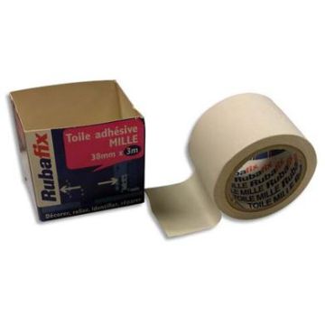 Photo RUBAFIX 572100 : Ruban adhésif  toile - Blanc - 38 mm x 3 m
