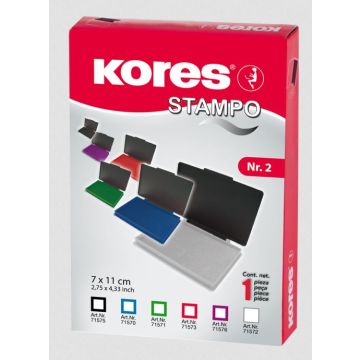 Photo Tampon encreur Stampo - Bleu : KORES SF71570