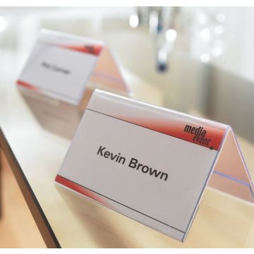 Photo SIGEL : Lot de 10 présentoirs de table - 95 x 42 mm TA138