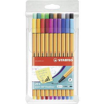 Photo STABILO : Lot de 20 stylos-feutres - Fineliner point 88 8820