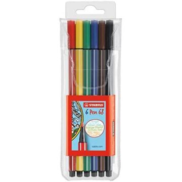 Photo STABILO : Lot de6 stylos-feutres Pen 68  6806/PL Assortiment