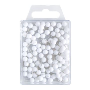 Photo Boîte de 100 épingles de signalisation Blanc WEDO 56100 Affichage