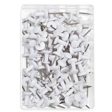 Photo WEDO : Boite de 100 punaises - Blanc 54200