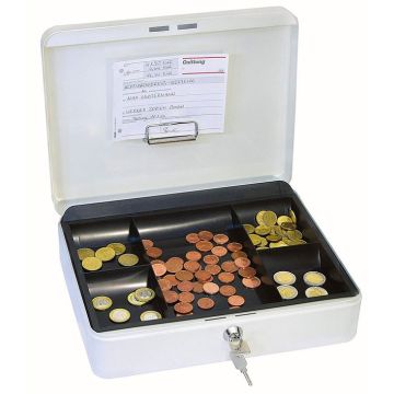 Photo WEDO : Caissette à monnaie avec clip - Blanc - 300 x 240 mm