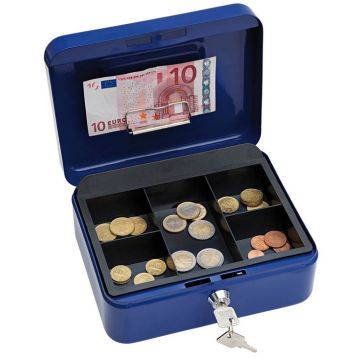 Photo WEDO : Caissette à monnaie avec clip - Bleu - 200 x 160 mm