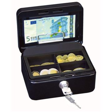 Photo WEDO : Caissette à monnaie avec clip - Noir - 152 x 115 mm