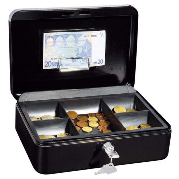 Photo WEDO : Caissette à monnaie avec clip - Noir- 250 x 180 mm