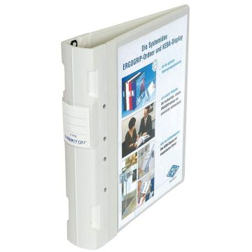 Photo WEDO : Classeur à 4 anneaux pour présentation Ergogrip - Dos 56 mm - Blanc