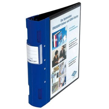Photo Classeur à 4 anneaux pour présentation Ergogrip - Dos 56 mm -Bleu 58 18003  WEDO