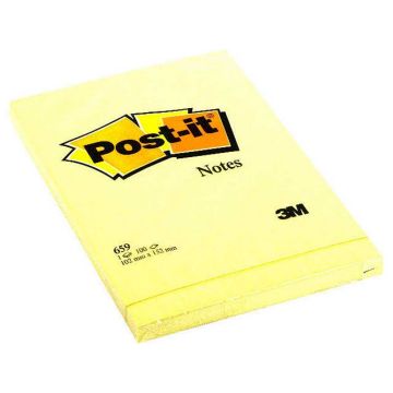 POST-IT Blocs notes adhésives - Jaune - 102 x 152 mm Image