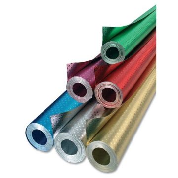 Feuille d'Aluminium - Petites étoiles - Or - 500 mm x 10 m FOLIA Image