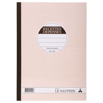 Journal Recettes Dépenses : Carnet autocopiant  Dupli - 297 x 210 mm Le Dauphin 1502D