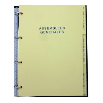 Recharge pour Registre des Actionnaires 100 feuillets ELVE 1102-4 