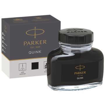 Photo PARKER : Encre de chine permanente Quink -  Noir