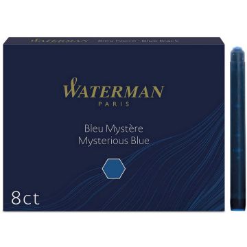 WATERMAN Boite de 8 grandes Cartouches d'encre - Bleu